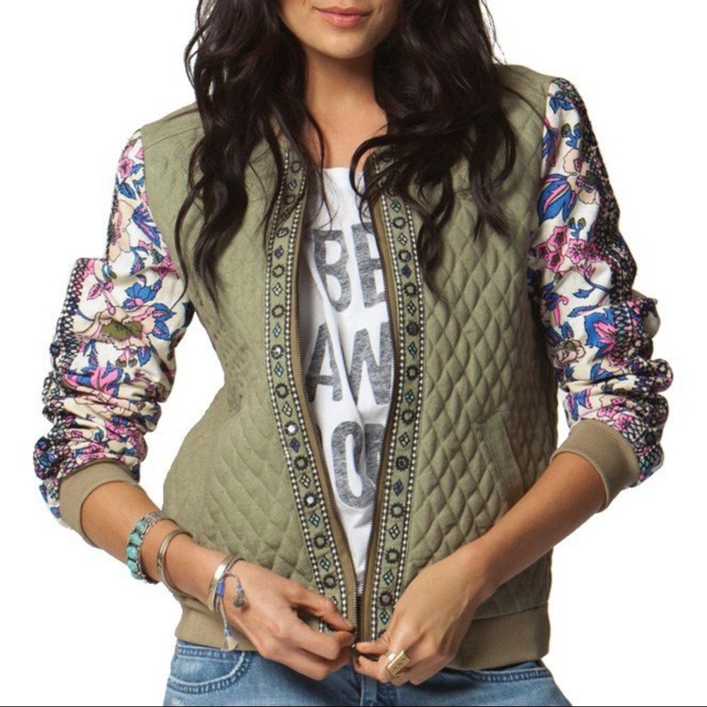 Billabong Embroidered Bomber Jacket